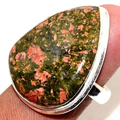 Un 011a bague chevaliere unakite 11gr t60 24x30mm achat vente bijou pierre argent 925