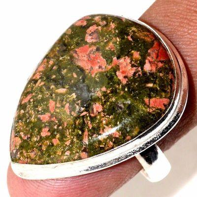 Un 011a bague chevaliere unakite 11gr t60 24x30mm achat vente bijou pierre argent 925