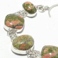 Un 015c bracelet unakite 31gr 15x20mm achat vente bijou mineraux lithotherapie argent 925