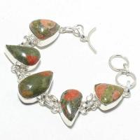 Un 023a bracelet unakite 30gr 15x20mm achat vente bijou mineraux lithotherapie argent 925