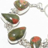 Un 023c bracelet unakite 30gr 15x20mm achat vente bijou mineraux lithotherapie argent 925