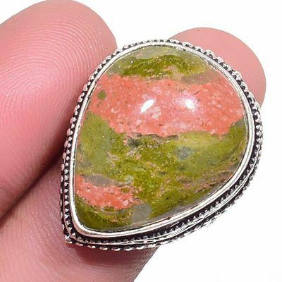 Un 026a bague chevaliere unakite 14gr t59 20x25mm achat vente bijou pierre argent 925