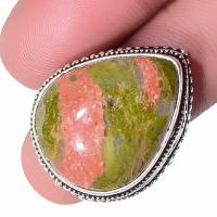 Un 026c bague chevaliere unakite 14gr t59 20x25mm achat vente bijou pierre argent 925