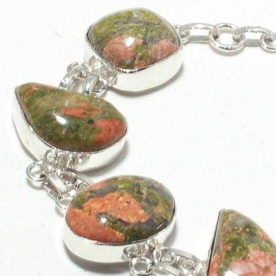 Un 029c bracelet unakite 28gr 15x20mm achat vente bijou mineraux lithotherapie argent 925