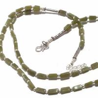 Un 030c collier parure unakite 27gr 5x8mm achat vente bijou pierre lithotherapie argent 925