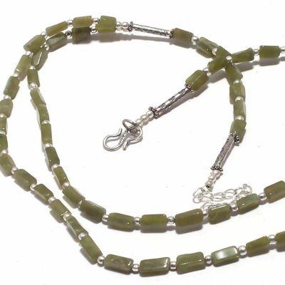 Un 030a collier parure unakite 27gr 5x8mm achat vente bijou pierre lithotherapie argent 925