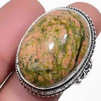 Un 036a bague chevaliere unakite 15gr t59 18x26mm achat vente bijou pierre argent 925