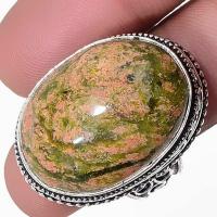 Un 036c bague chevaliere unakite 15gr t59 18x26mm achat vente bijou pierre argent 925