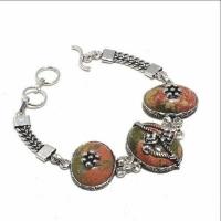 Un 038d bracelet unakite 33gr 15x20mm achat vente bijou mineraux lithotherapie argent 925