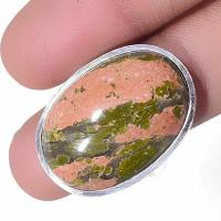 Un 041c bague chevaliere unakite 11gr t60 18x28mm achat vente bijou pierre argent 925