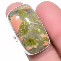 Un 042b bague chevaliere t55 unakite 10gr 18x28mm achat vente bijou lithotherapie argent 925