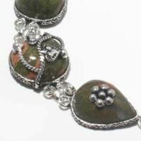 Un 043c bracelet unakite 23gr 15x20mm achat vente bijou mineraux lithotherapie argent 925