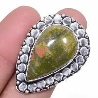 Un 045a bague chevaliere unakite 12gr t57 16x26mm achat vente bijou pierre argent 925