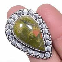 Un 045b bague chevaliere unakite 12gr t57 16x26mm achat vente bijou pierre argent 925