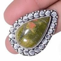 Un 045c bague chevaliere unakite 12gr t57 16x26mm achat vente bijou pierre argent 925