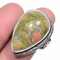 Un 047a bague chevaliere unakite 14gr t57 18x28mm achat vente bijou pierre argent 925