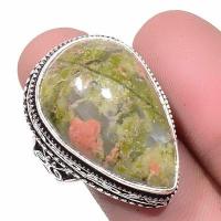 Un 047b bague chevaliere unakite 14gr t57 18x28mm achat vente bijou pierre argent 925