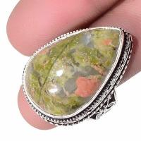 Un 047c bague chevaliere unakite 14gr t57 18x28mm achat vente bijou pierre argent 925