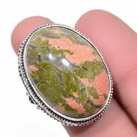 Un 048b bague chevaliere unakite 16gr t59 20x28mm achat vente bijou pierre argent 925