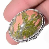 Un 048c bague chevaliere unakite 16gr t59 20x28mm achat vente bijou pierre argent 925