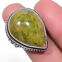 Un 050b bague chevaliere unakite 13gr t57 18x26mm achat vente bijou pierre argent 925