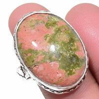 Un 051b bague chevaliere unakite 9gr t58 18x26mm achat vente bijou pierre argent 925