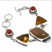 Un 052d bracelet unakite citrine 28gr 15x30mm achat vente bijou lithotherapie argent 925