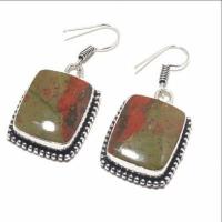 Un 053b boucles oreilles unakite 15gr 16x22m achat vente bijou pierre argent 925