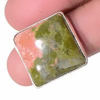 Un 056c bague chevaliere unakite 9gr t58 18x18mm achat vente bijou pierre argent 925