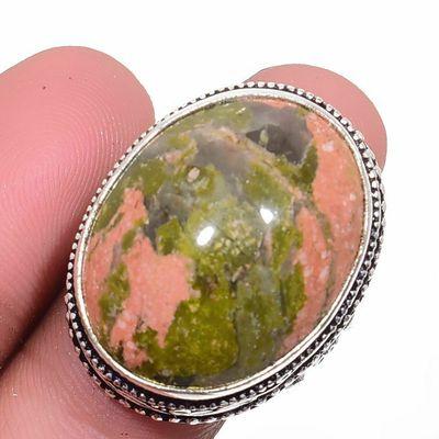 Un 058a bague chevaliere unakite 14gr t59 20x25mm achat vente bijou pierre argent 925