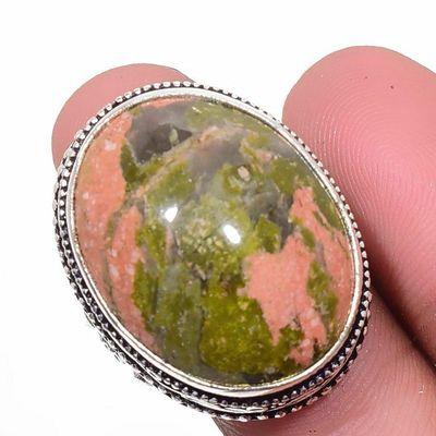 Un 058a bague chevaliere unakite 14gr t59 20x25mm achat vente bijou pierre argent 925