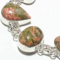 Un 060c bracelet unakite citrine 29gr 15x20mm achat vente bijou lithotherapie argent 925