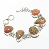 Un 060d bracelet unakite citrine 29gr 15x20mm achat vente bijou lithotherapie argent 925