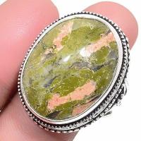 Un 063a bague chevaliere unakite 14gr t59 18x24mm achat vente bijou pierre argent 925