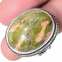 Un 063c bague chevaliere unakite 14gr t59 18x24mm achat vente bijou pierre argent 925