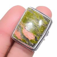 Un 065a bague chevaliere unakite 13gr t55 18x24mm achat vente bijou pierre argent 925