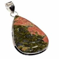 Un 066b pendentif boucles oreilles unakite 32gr 30x48mm achat vente bijou argent 925