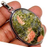 Un 067a pendentif pendant unakite 19gr 30x40mm achat vente bijou pierre argent 925