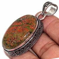 Un 077b pendentif pendant unakite 20gr 25x35mm achat vente bijou pierre argent 925