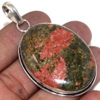 Un 078a pendentif pendant unakite 15gr 15x30mm achat vente bijou pierre argent 925