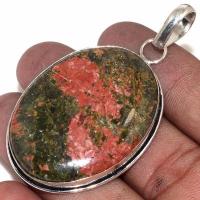 Un 078b pendentif pendant unakite 15gr 15x30mm achat vente bijou pierre argent 925