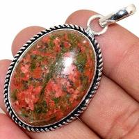 Un 080b pendentif pendant unakite 16gr 25x35mm achat vente bijou pierre argent 925