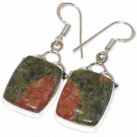 Un 085b boucles oreilles unakite 10gr 15x20mm achat vente bijou pierre argent 925