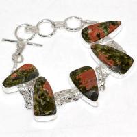 Un 088a bracelet unakite 23gr 15x20mm achat vente bijou lithotherapie argent 925