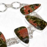 Un 088c bracelet unakite 23gr 15x20mm achat vente bijou lithotherapie argent 925