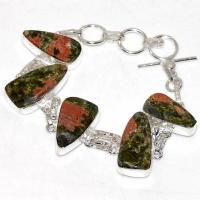 Un 088d bracelet unakite 23gr 15x20mm achat vente bijou lithotherapie argent 925