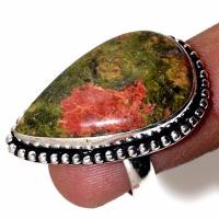 Un 089c bague chevaliere unakite 9gr t53 20x30mm achat vente bijou pierre argent 925