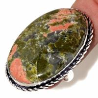 Un 095c bague chevaliere unakite 18gr t57 26x40mm achat vente bijou pierre argent 925