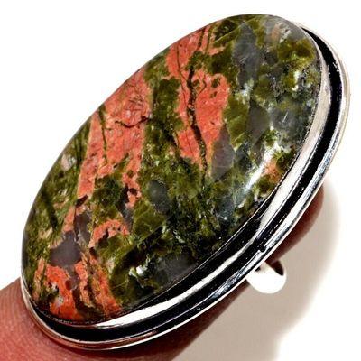 Un 096a bague chevaliere unakite 16gr t53 26x42mm achat vente bijou pierre argent 925