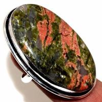 Un 096b bague chevaliere unakite 16gr t53 26x42mm achat vente bijou pierre argent 925